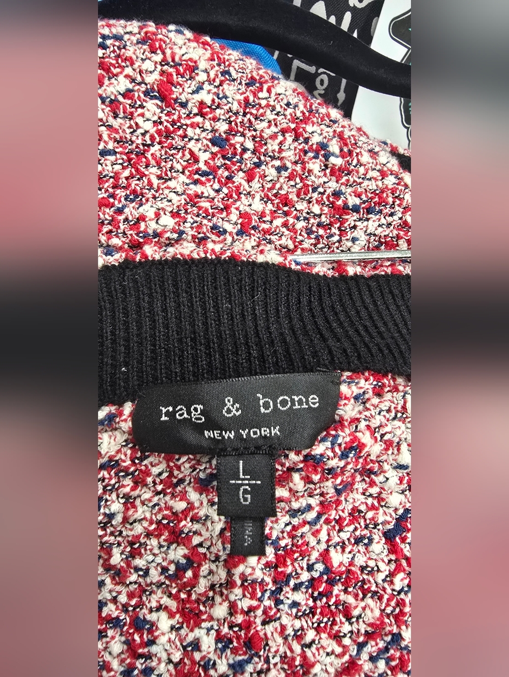 Rag & Bone L Halstead boucle varsity skirt runway tweed, pull up, elastic waist - Picture 8 of 8